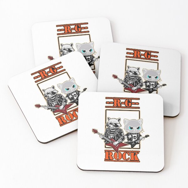 Item preview, Raccoon​&Gray​ cat​ Rock​ designed and sold by DigitalArtTK.