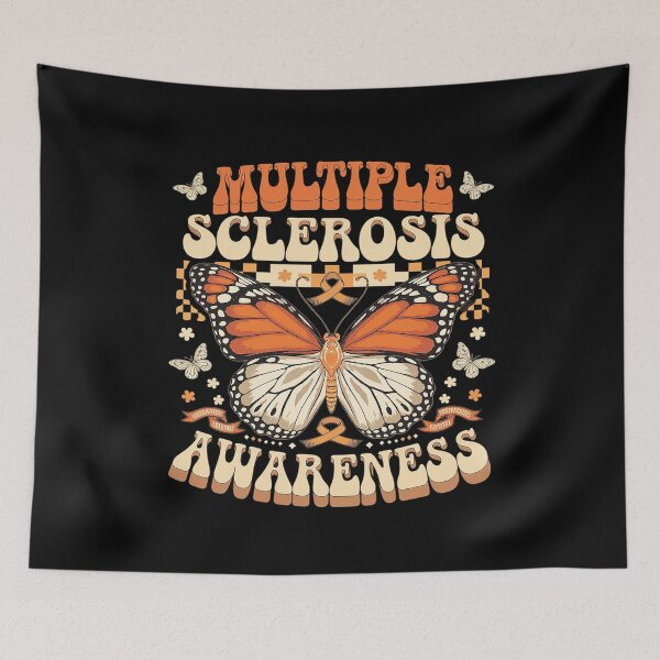 Item preview, Multiple Sclerosis Awareness Butterfly Wear Orange Ribbon MS  designed and sold by MythWoot.