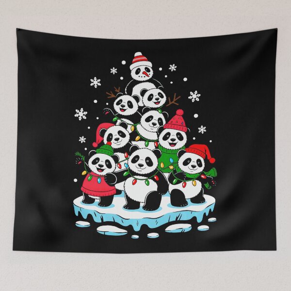 Item preview, Panda Christmas Tree Panda Lover Xmas Squad designed and sold by WayTBeenkenArt.