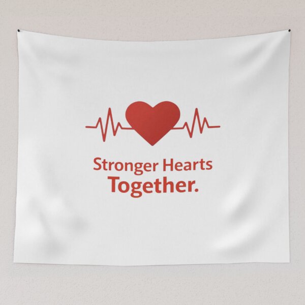 Item preview, Stronger Hearts Together – Kindness & Unity Heartbeat Design designed and sold by DesignNadine.