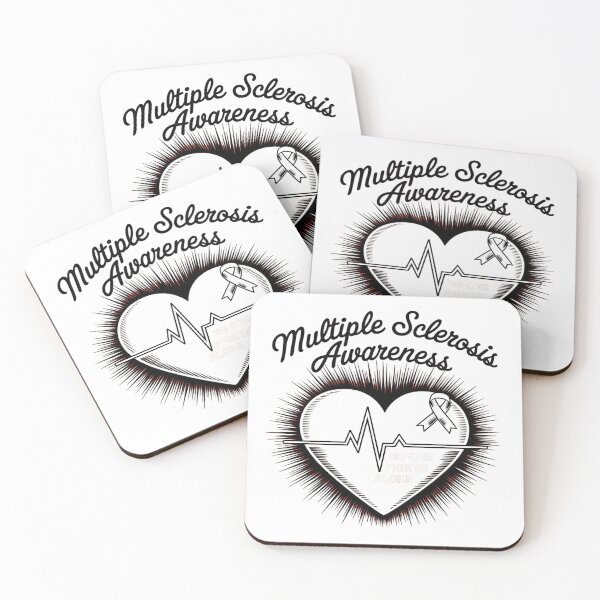 Item preview, Multiple Sclerosis Awareness MS Awareness Heart Support  designed and sold by CombatTask.
