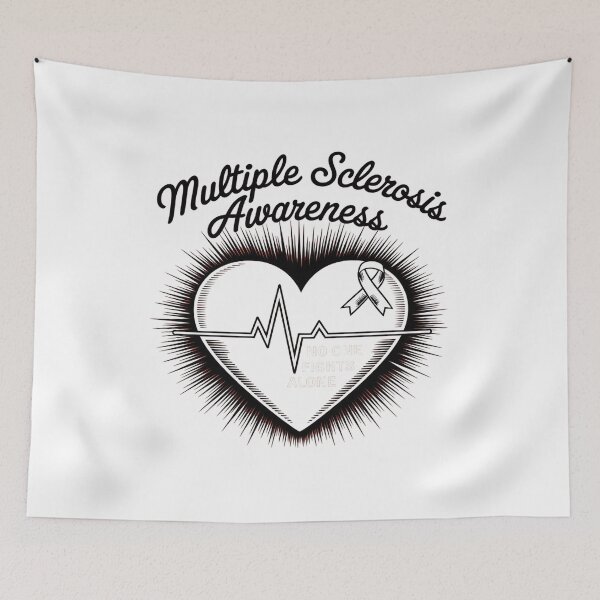 Item preview, Multiple Sclerosis Awareness MS Awareness Heart Support  designed and sold by CombatTask.