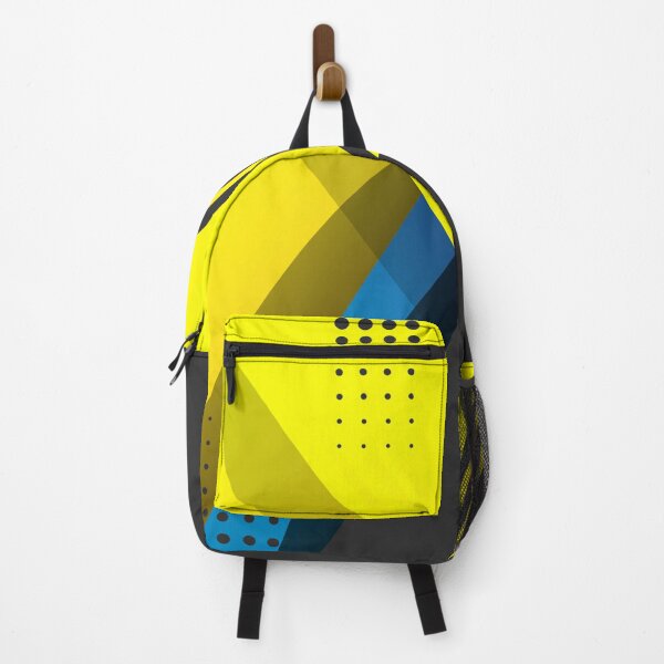 Item preview, Geometric Abstract Yellow Blue Background designed and sold by CharlieDesings.