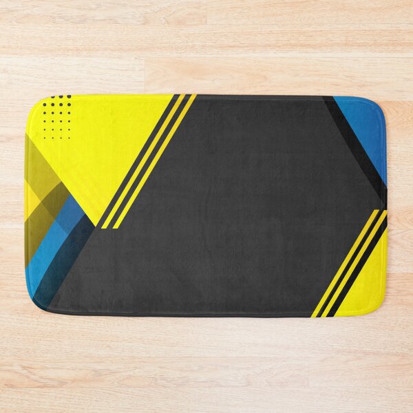Item preview, Geometric Abstract Yellow Blue Background designed and sold by CharlieDesings.
