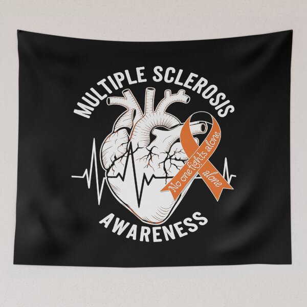 Item preview, Multiple Sclerosis Awareness MS Awareness Heart Support  designed and sold by CombatTask.
