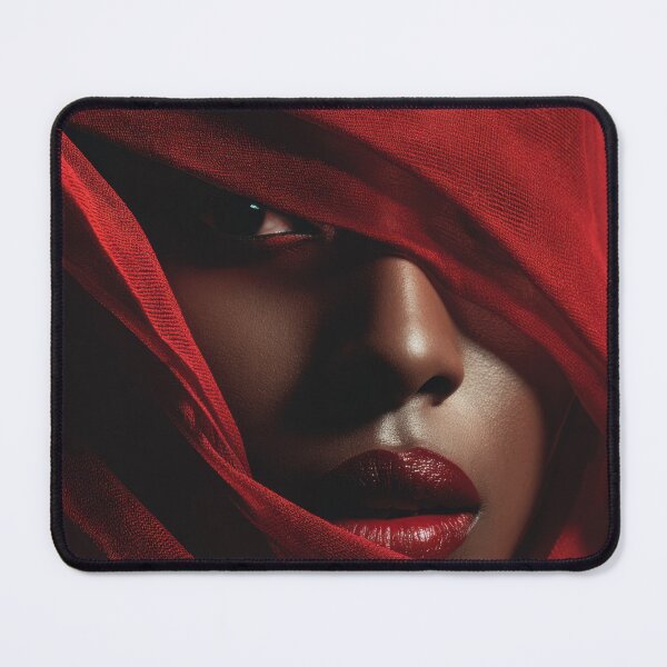 Item preview, Woman with red fabric covering face designed and sold by anytka.