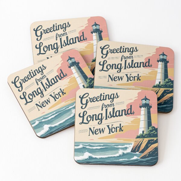 Item preview, Greetings From Long Island Shirt – Vintage Travel Postcard Tee designed and sold by FitEnvy.