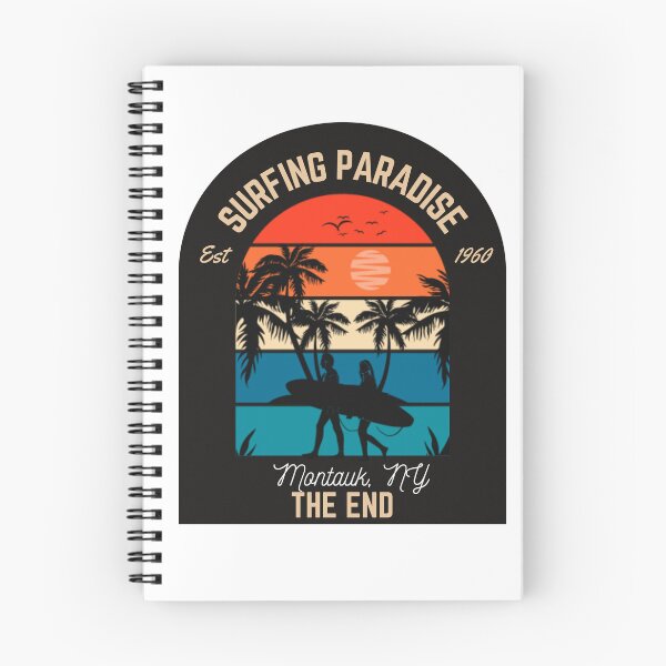 Item preview, Surfing Paradise, Montauk, NY, The End, Long Island Surfing designed and sold by FitEnvy.