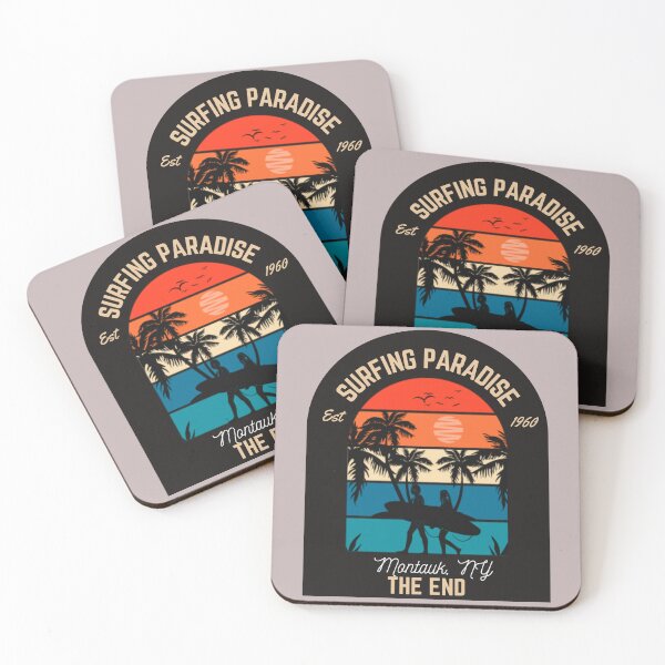 Item preview, Surfing Paradise, Montauk, NY, The End, Long Island Surfing designed and sold by FitEnvy.