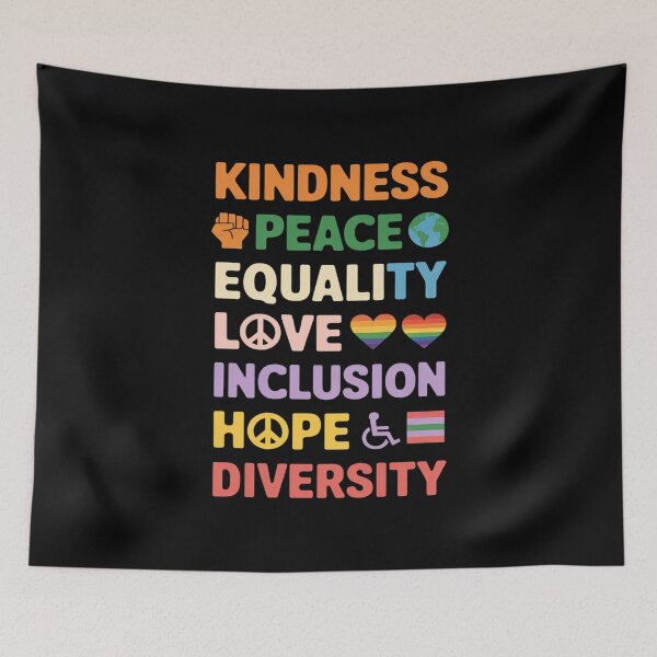 Item preview, Kindness Peace Equality Love Inclusion Hope Diversity 15  designed and sold by PowAcademy.