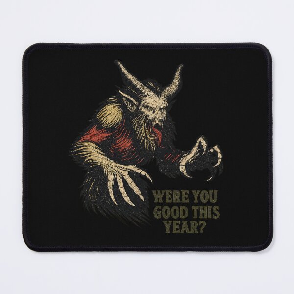 Item preview, Were You Good This Year? – Dark Holiday Creature Illustration designed and sold by Zietvane.