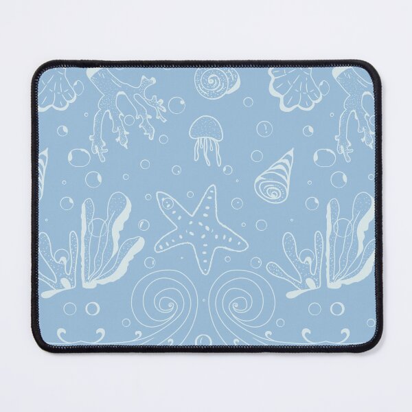 Item preview, Ocean blue seashells pattern designed and sold by Min659.