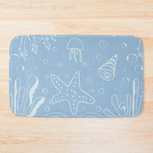 Item preview, Ocean blue seashells pattern designed and sold by Min659.