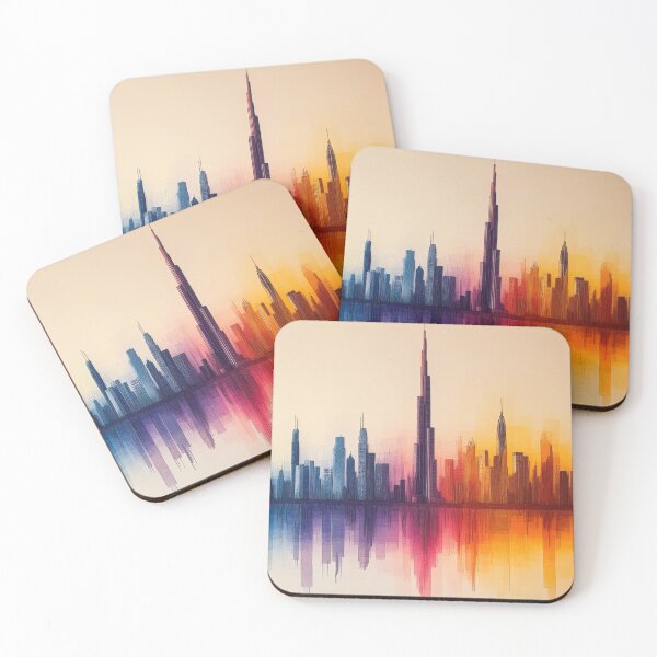 Item preview, Dubai Abstract Skyscape Reflection designed and sold by CharlieDesings.