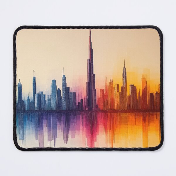 Item preview, Dubai Abstract Skyscape Reflection designed and sold by CharlieDesings.