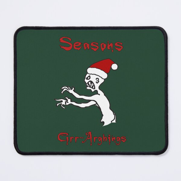 Item preview, SEASONS GRR ARGHINGS - Christmas Grr Argh, Santa Hat Monster, Buffy the Vampire Slayer, Xmas 90s, BTVS Zombie, Joss Whedon (dark green) designed and sold by S Hazelwood .