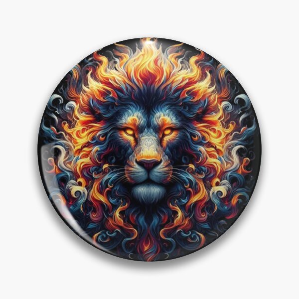 Item preview, Flaming Lion Spirit – Fire and Smoke Fantasy Art designed and sold by Dogandesighn.