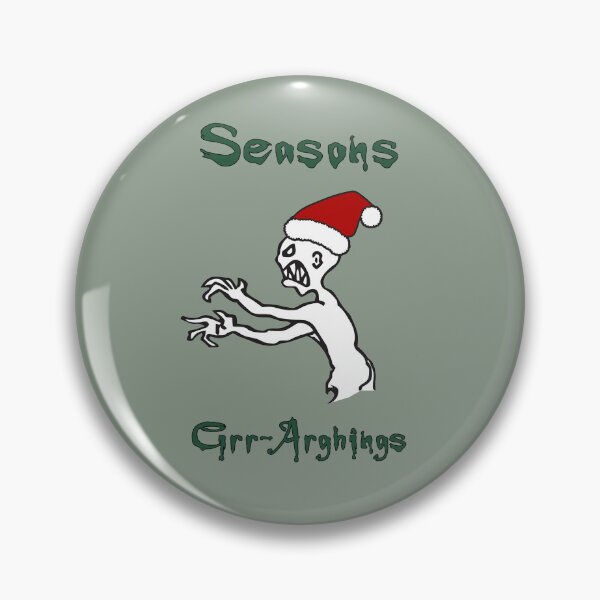 Item preview, SEASONS GRR ARGHINGS, Christmas Grr Argh, Santa Hat Monster, Buffy the Vampire Slayer, Xmas 90s, BTVS Zombie, Joss Whedon, Angel, Buffering (alternate colours) designed and sold by S Hazelwood .