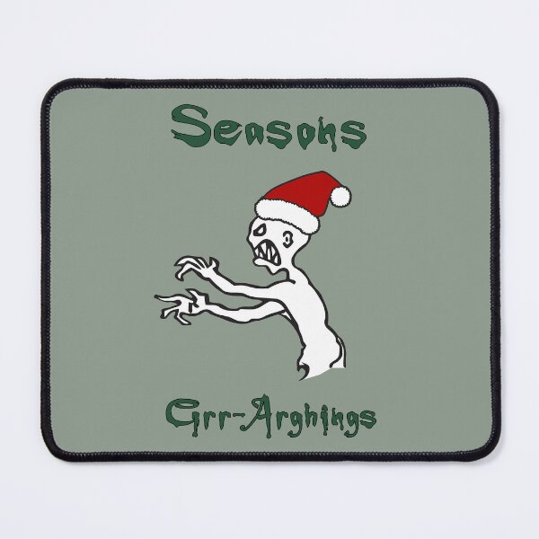 Item preview, SEASONS GRR ARGHINGS, Christmas Grr Argh, Santa Hat Monster, Buffy the Vampire Slayer, Xmas 90s, BTVS Zombie, Joss Whedon, Angel, Buffering (alternate colours) designed and sold by S Hazelwood .