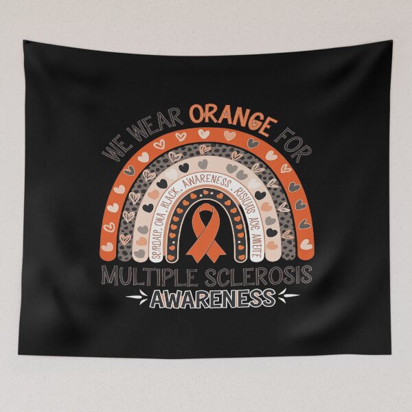 Item preview, Multiple Sclerosis Awareness We Wear Orange Ms Rainbow  designed and sold by MythWoot.