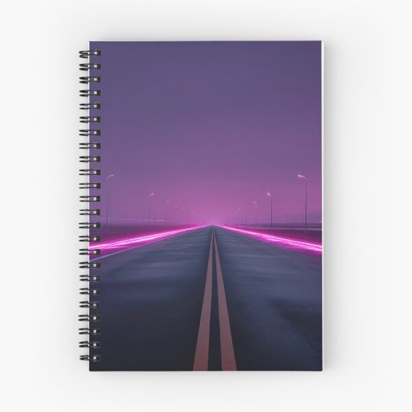 Item preview, Road with neon lights at dusk designed and sold by anytka.