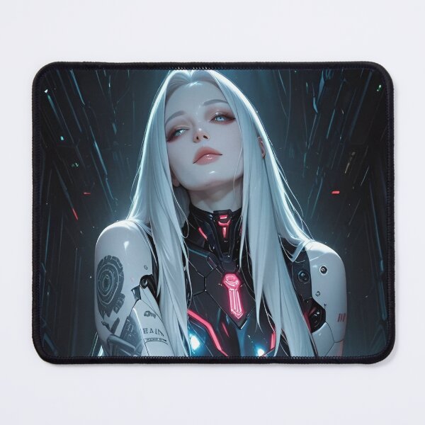 Item preview, Cyberpunk Android Girl | Futuristic AI Cyber Woman Art designed and sold by Dyan4.