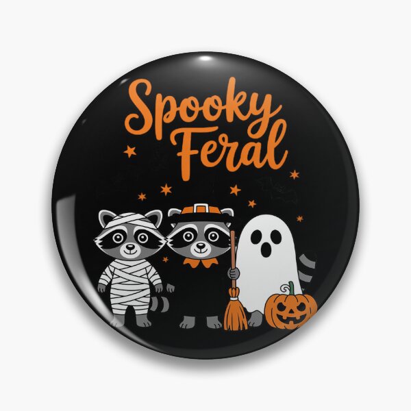 Item preview, Spooky & Feral Raccoon Witch Pumkin Halloween Ghost designed and sold by Shannon Bosley.