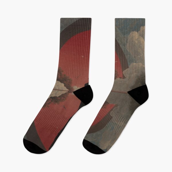 Item preview, Man stands by water under red sky designed and sold by anytka.