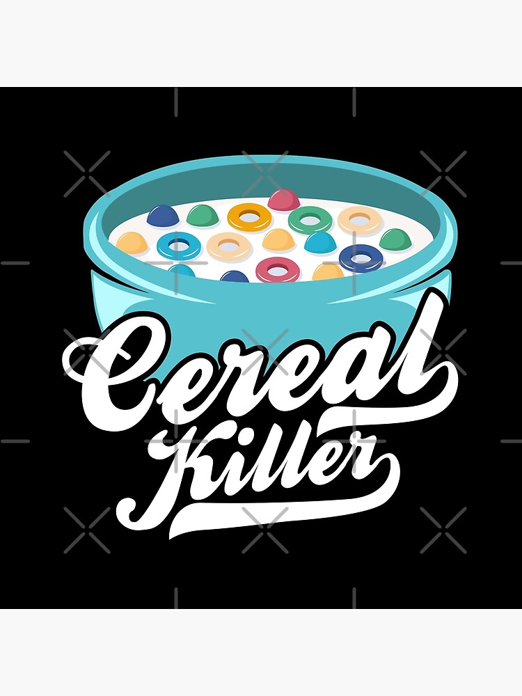 "Cereal Killer Breakfast Milk Cereal Cereal" Throw Pillow by