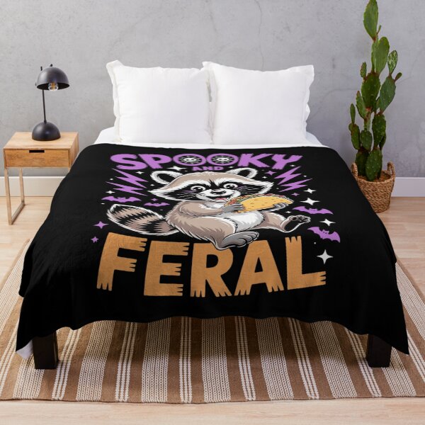 Item preview, Spooky And Feral Halloween Raccoon Eating Taco Lover designed and sold by Shannon Bosley.
