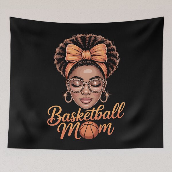 Item preview, Basketball Melanin Messy Bun Support designed and sold by tiemacopaxer.
