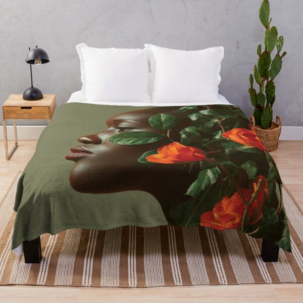 Item preview, Woman with roses and leaves on face designed and sold by anytka.