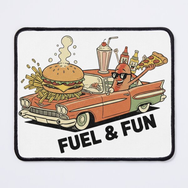 Item preview, Fuel & Fun! Retro Hot Dog Road Trip designed and sold by AI Experiment Lab.