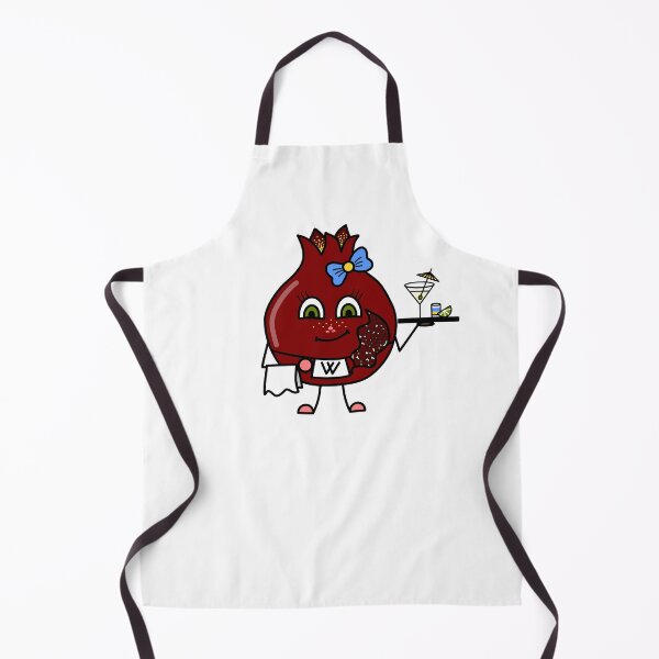 Item preview, Smiling pomegranate waiter, fun vegetable character with tray designed and sold by KosaUA.