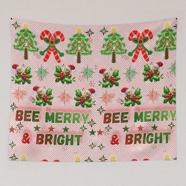 Item preview, Bee Merry and Bright Christmas Shirt – Cute Bee Pun Holiday Design designed and sold by HopeAndHustle.