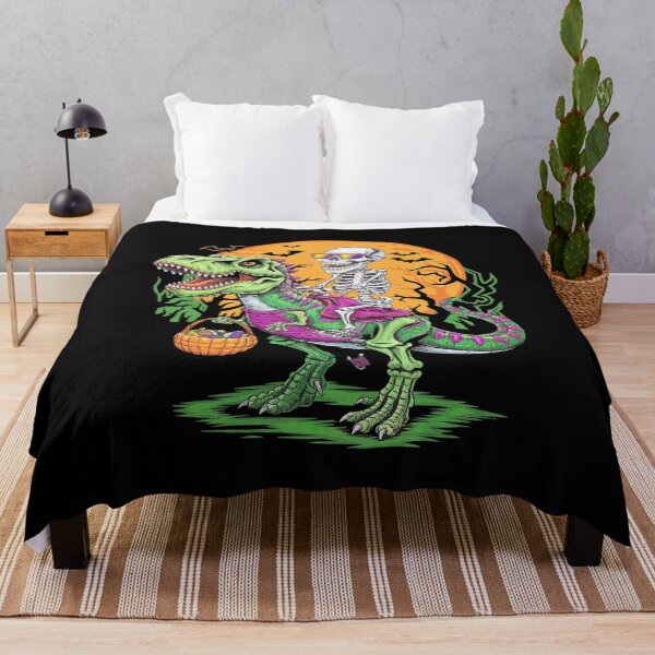Item preview, Skeleton Riding Zombie Dinosaur T rex Pumpkin Halloween  designed and sold by RsFilsingerArt.