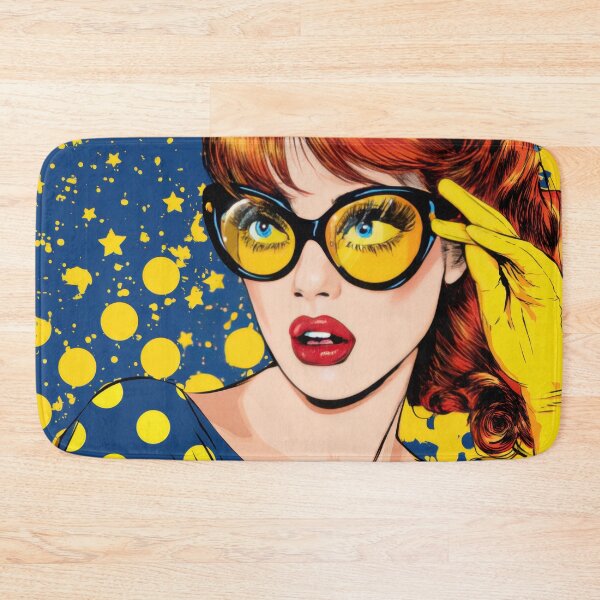 Item preview, Red-haired woman in yellow glasses designed and sold by anytka.