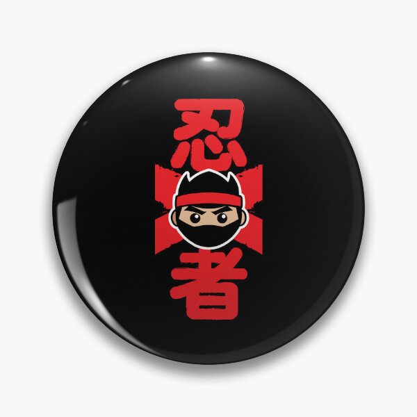 Item preview, Ninja Warrior Japanese Kanji - Cute Chibi Ninja Shirt or Sticker designed and sold by Mr-Ma-Studio.