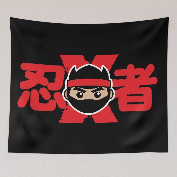 Item preview, Ninja Warrior Japanese Kanji - Cute Chibi Ninja Shirt or Sticker designed and sold by Mr-Ma-Studio.