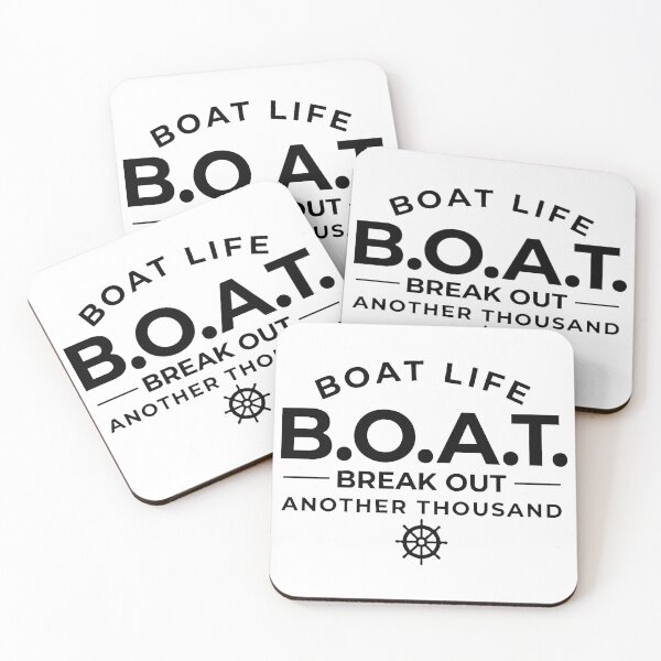 Artikelvorschau, B.O.A.T. Break Out Another Thousand, Boat Life Funny Boating Quote, Nautical Helm Wheel Design entworfen und verkauft von BambaKchula.