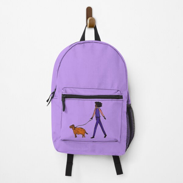 Item preview, Energetic Girl Walking Her Dog designed and sold by GirlWalksDog.