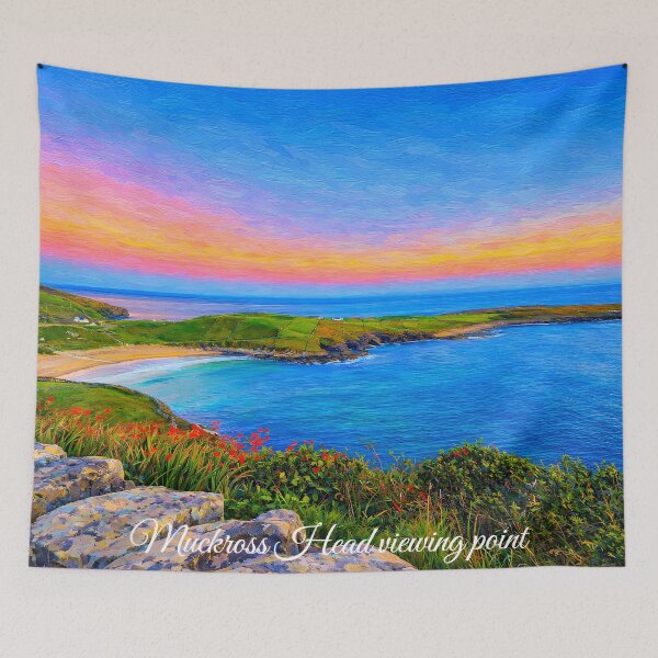Item preview, Muckross Head viewpoint Kilcar oil painting format Co Donegal designed and sold by OliDesigns.