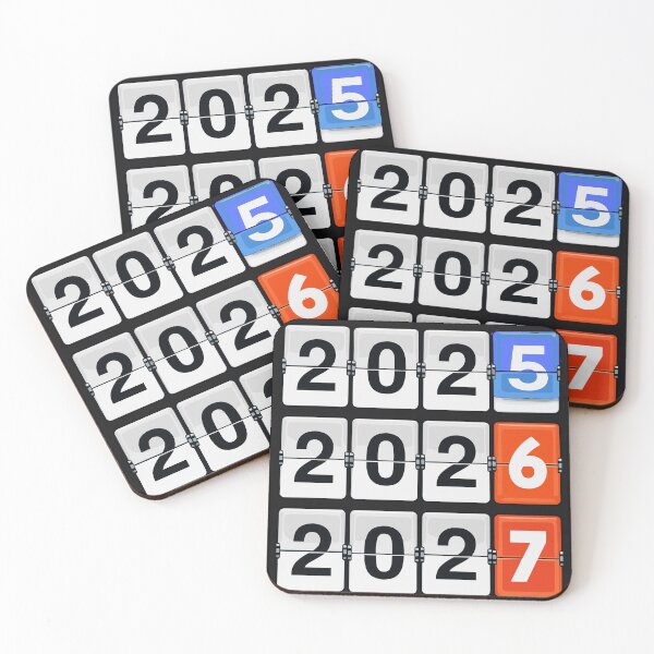 Item preview, Retro Flip Clock Calendar - 2025 to 2027 Countdown designed and sold by artistastshirt.