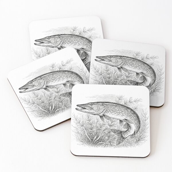 Item preview, The Water Wolf Vintage Northern Pike Fishing Design designed and sold by EverBranz-stor.