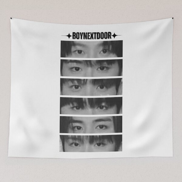 Item preview, BoyNextDoor Eyes Kpop Boy group Scrapbook Collage Cozy Y2K Vintage Design designed and sold by HELL0WBELLO.