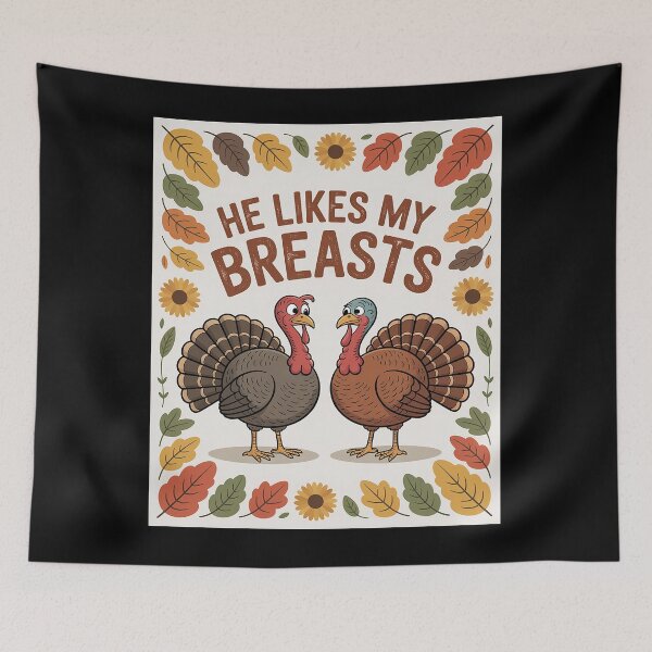 Item preview, He Likes My Turkey Breasts Thanksgiving Floral Fall Vibes  designed and sold by MyzoToyota.