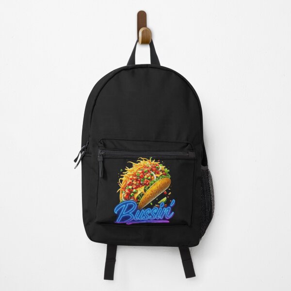 Item preview, Bussin' Neon Script Taco Sticker | Hyperrealistic Food Art & Retro Slang designed and sold by Jaani-T.