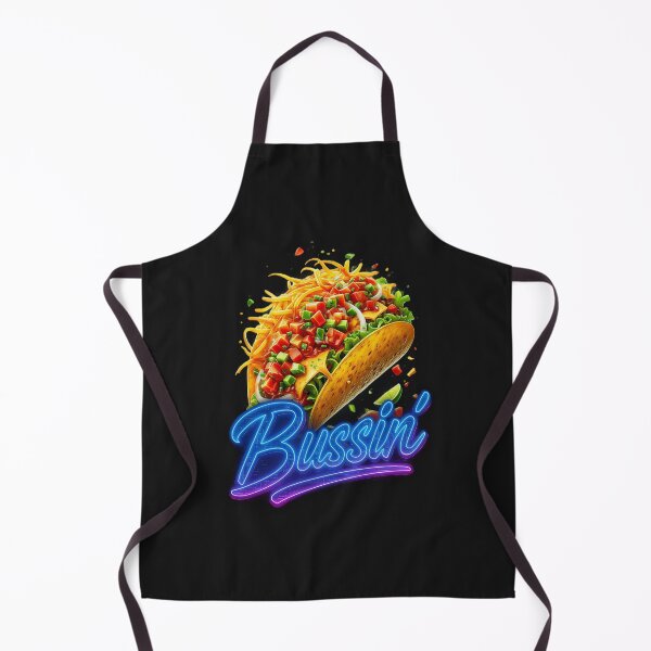 Item preview, Bussin' Neon Script Taco Sticker | Hyperrealistic Food Art & Retro Slang designed and sold by Jaani-T.