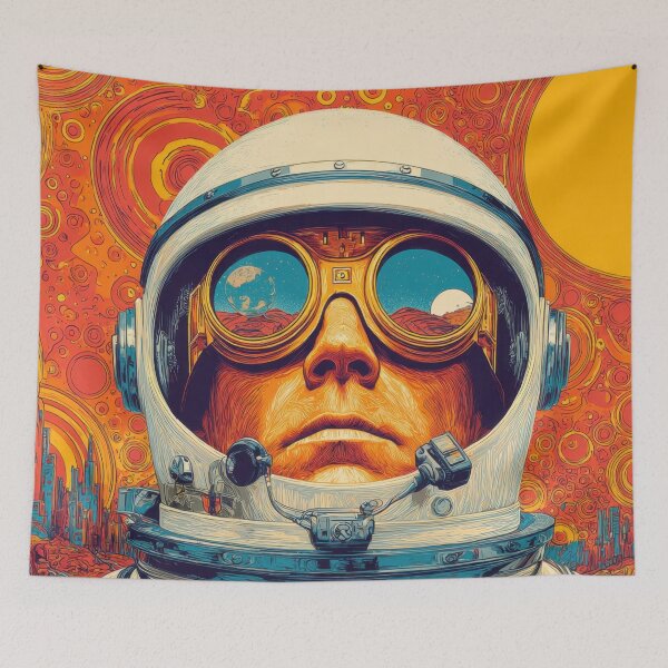 Item preview, Space explorer in a colorful setting designed and sold by anytka.