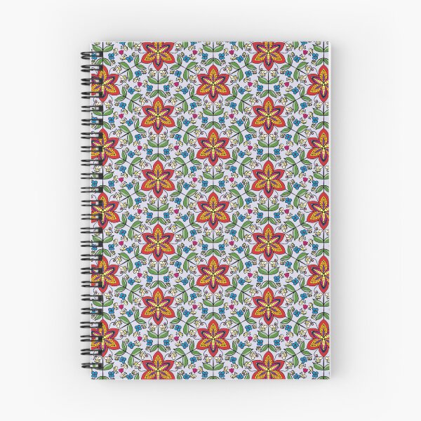 Item preview, Intricate Red Floral Geometric Seamless Pattern with Bees - Mosaic Tile Garden Art designed and sold by NgernPhanLan.